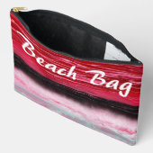 Sac de plage rouge foncé à rose (Ouvrir)