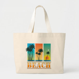 Sac de plage scintillant au lever du soleil et aux
