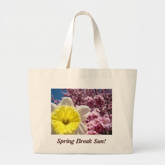 Sac de plage Soleil de Spring Break ! jaune vif Na (Devant)