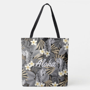 Sac de plage Tropical Tiger Hawaiian Palm Jungle