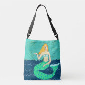 Sac de plage vert de la sirène (Dos)