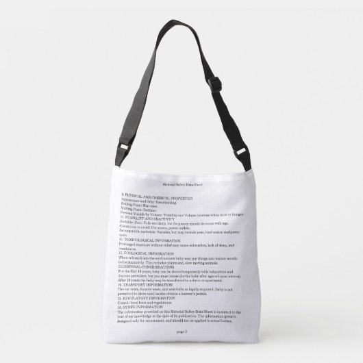 sac de plaisanterie du bébé MSDS (Dos)