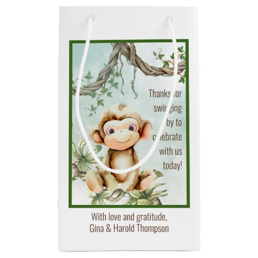 Sac de préférence Baby shower singe (Dos)