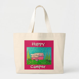 Sac de profondément satisfait, campeur rose,