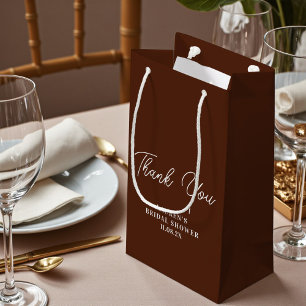 Sac de Remerciement de Mariage Minimaliste Brun Bo