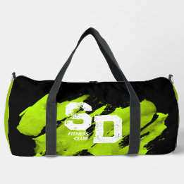 Sac de remise en forme vert et noir brossé