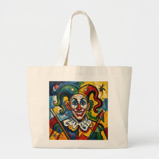 Sac de shopping avec un portrait de clown dans le 