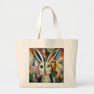 Sac de shopping avec un portrait de lapin