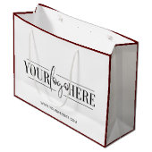 Sac de shopping de vêtements de boutique imprimé a (Devant Angle)