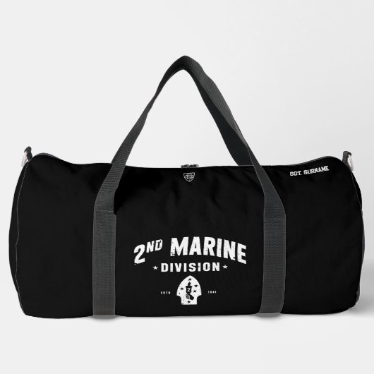 Sac De Sport 2e division maritime Silent Second noir (Recto)