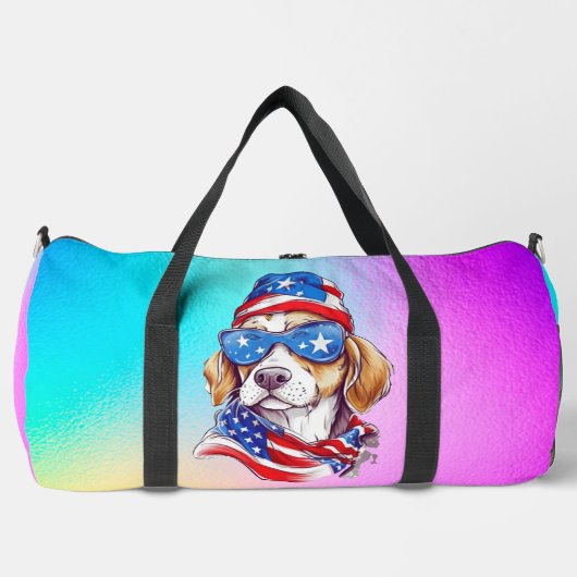 Sac De Sport 4 juillet Sublimation de chien-66361 (Recto)