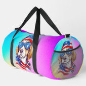 Sac De Sport 4 juillet Sublimation de chien-66361 (Coin droit)
