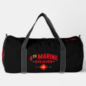 Sac De Sport 4e division maritime "Combat quatrième" Noir (Recto)
