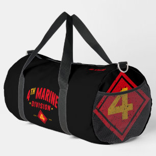 Sac De Sport 4e division maritime "Combat quatrième" Noir