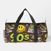 Sac De Sport 90s Kids Grunge Seamless Pattern: Pizza, Skeletons (Verso)