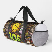 Sac De Sport 90s Kids Grunge Seamless Pattern: Pizza, Skeletons (Coin droit)