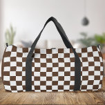 Sac De Sport À damiers Brown<br><div class="desc">Sac à double carré Brown et blanc à damiers motif</div>