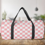 Sac De Sport À damiers rose<br><div class="desc">Pink à damiers carré motif sac à double</div>