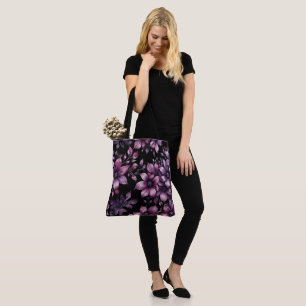 Sac de sport à fleurs de luxe prune pour yoga et f