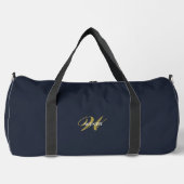 Sac de sport à monogramme initial personnalisé or (Recto)