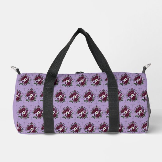 Sac de Sport à Motifs Bouquet de Violettes  (Recto)