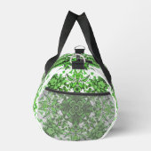 Sac De Sport Abstract Floral Pattern In Black & Green On White (Droite)