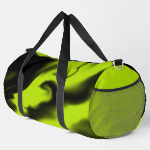 Sac De Sport Abstrait 3 en noir et vert citron