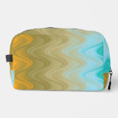 Sac de sport abstrait bleu vert orange ondulé (Recto)