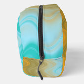 Sac de sport abstrait bleu vert orange ondulé (Droite)