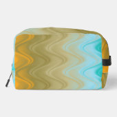 Sac de sport abstrait bleu vert orange ondulé (Verso)