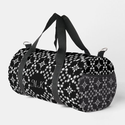 Sac De Sport Abstrait Bokeh Dots Motif petit (Coin droit)