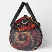 Sac De Sport Abstrait Moderne Rouges, Noir et Or (Droite)
