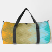 Sac De Sport Abstrait Ondulé Bleu Vert Orange (Verso)