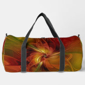 Sac De Sport Abstrait Rouge Orange Brown Vert Fractal Art Flowe (Recto)