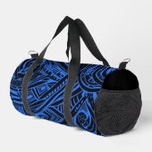 Sac De Sport Abstrait Tribal Noir Et Bleu (Coin droit)