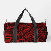 Sac De Sport Abstrait Tribal Noir Et Rouge (Verso)