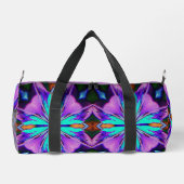Sac De Sport Abstrait Vibrant violet Turquoise Personnalisé (Verso)