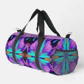Sac De Sport Abstrait Vibrant violet Turquoise Personnalisé (Coin droit)