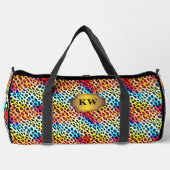 Sac De Sport Ajouter des initiales, des points de léopard multi (Recto)