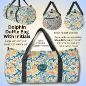 Sac De Sport Ajouter Initiales, Baignade Dauphins Bleus & Estar