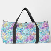 Sac De Sport Ajouter Initiales, Fleurs Abstraites Pastel (Recto)