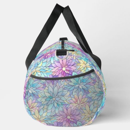 Sac De Sport Ajouter Initiales, Fleurs Abstraites Pastel (Droite)