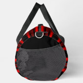 Sac De Sport Ajouter le nom Initiales Red Stripes Black Texture (Droite)