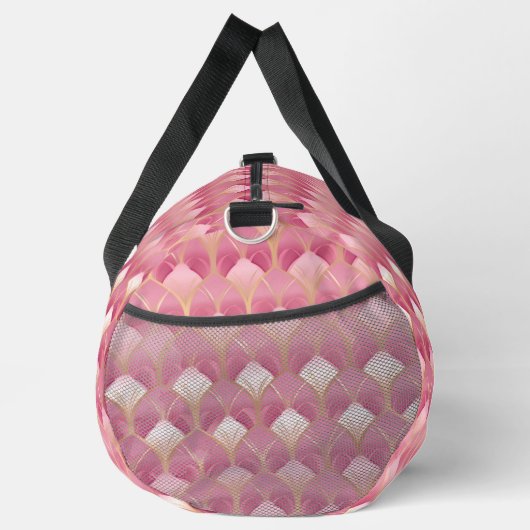 Sac De Sport Ajouter les initiales, Conception abstraite rose (Droite)