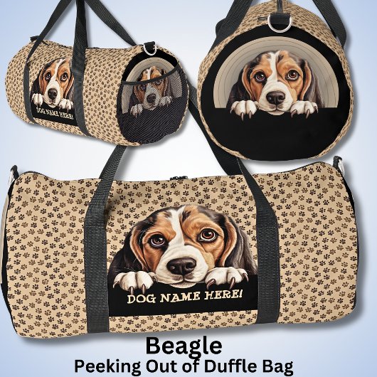 Sac De Sport Ajouter Nom du chien Votre nom, Beagle