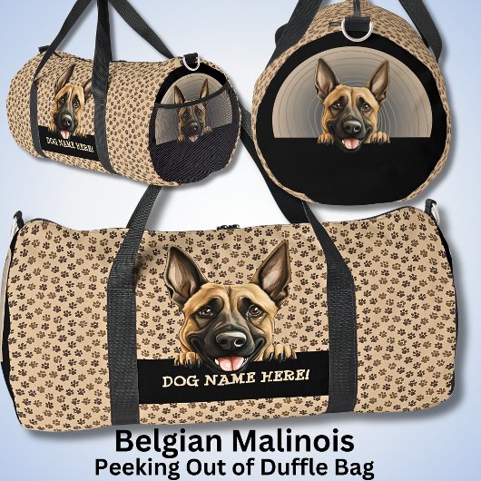 Sac De Sport Ajouter Nom Du Chien Votre Nom, Malinois Belge