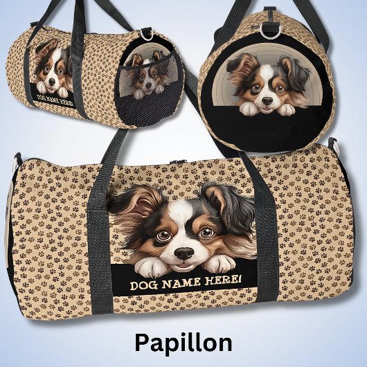 Sac De Sport Ajouter Nom Du Chien, Votre Nom, Papillon