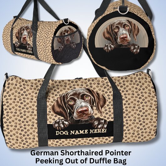 Sac De Sport Ajouter Nom du chien Votre nom, Pointeur allemand 