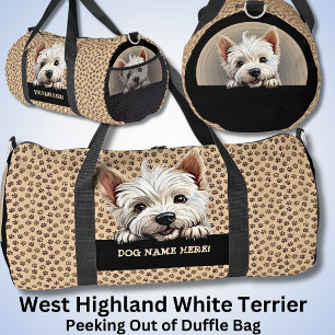 Sac De Sport Ajouter Nom du chien Votre nom West Highland White