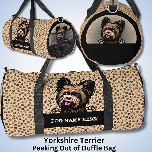 Sac De Sport Ajouter Nom Du Chien Votre Nom, Yorkshire Terrier